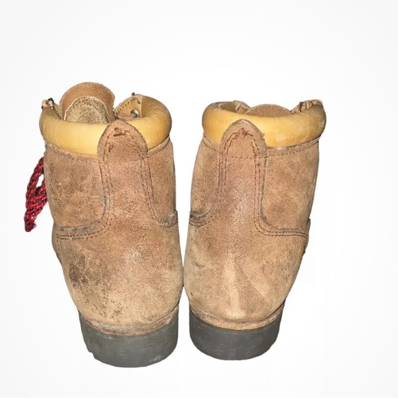 Vintage 70s VASQUE HIKING BOOTS Men's 7 Roughout Suede Leather vibram sole - Picture 3 of 6